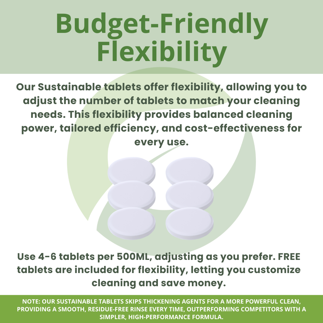 4-6L (32 + 16 Tablets Free) Ecowise Sustainable Dishwashing Tablets - Lime Scent with Moisturizer