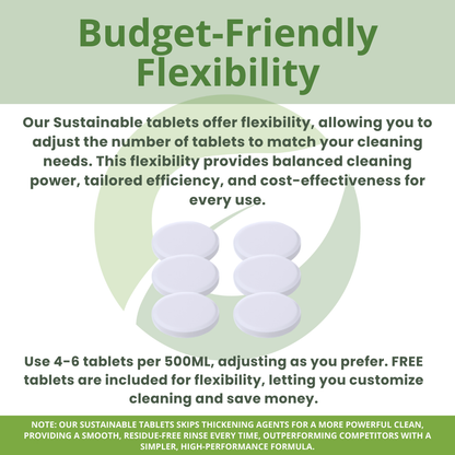 4-6L (32 + 16 Tablets Free) Ecowise Sustainable Dishwashing Tablets - Lime Scent with Moisturizer