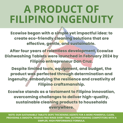 2 Liters - Ecowise Dishwashing Tablets – Lime Scent w/ Aloe Vera